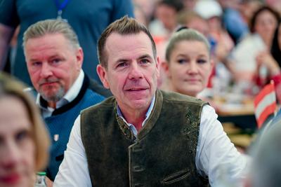 AUT, Urfahraner Jahrmarkt, 1.Mai Kundgebung FPOE-stock-photo