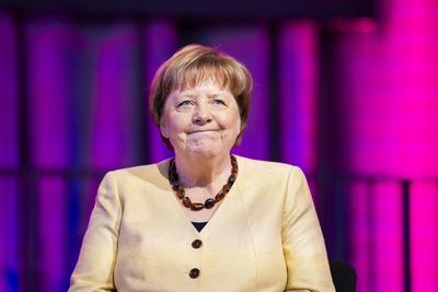39. Deutscher Evangelischer Kirchentag - Tag 2 - mit Angela Merkel-stock-photo