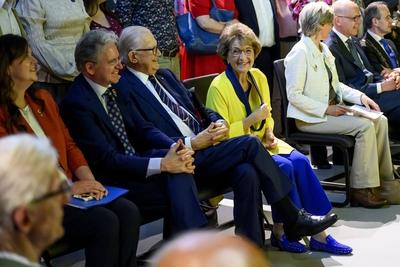 Princess Margriet opens exhibition Indigenous Liberators in Groesbeek, Groesbeek, The Netherlands-stock-foto