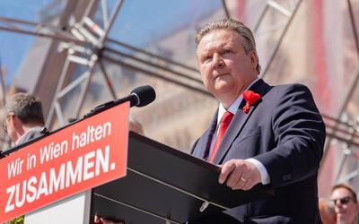 20250501 1. Mai-Kundgebung der SPOe Wien-stock-foto