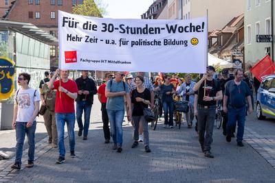 Mai-Demonstration und Kundgebung des DGB 2025, N?rnberg, 01.05.2025-stock-foto