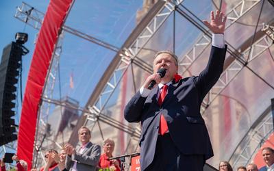 20250501 1. Mai-Kundgebung der SPOe Wien-stock-foto