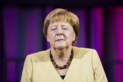 39. Deutscher Evangelischer Kirchentag - Tag 2 - mit Angela Merkel-stock-photo