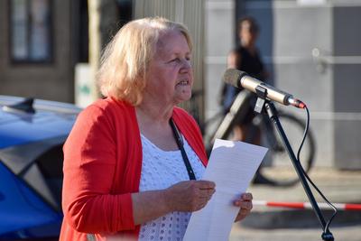 29.04.2025, Demonstration gegen AfD, Buendnis aus demokratischen Parteien und Zivilgesellschaft, Politik, Deutschland, Rottenburg am Neckar-stock-foto