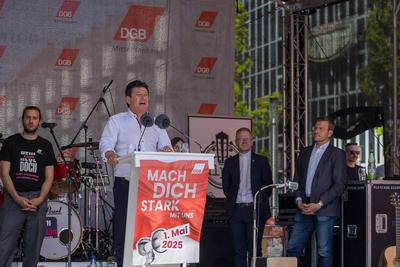 Mai-Demonstration und Kundgebung des DGB 2025, N?rnberg, 01.05.2025-stock-foto