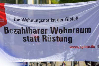 DGB ruft zur traditionellen Mai-Kundgebung in Berlin auf, Zum Tag der Arbeit ruft der DGB unter dem Motto «Mach dich st-stock-foto