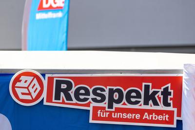Mai-Demonstration und Kundgebung des DGB 2025, N?rnberg, 01.05.2025-stock-foto