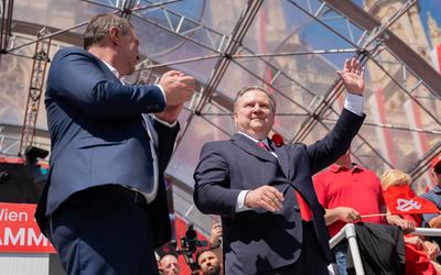 20250501 1. Mai-Kundgebung der SPOe Wien-stock-foto