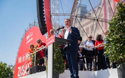 20250501 1. Mai-Kundgebung der SPOe Wien-stock-foto