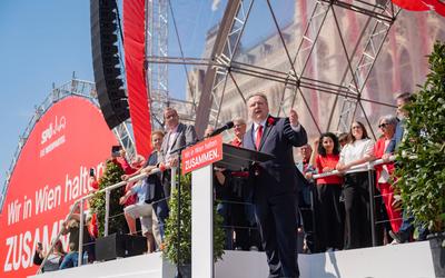 20250501 1. Mai-Kundgebung der SPOe Wien-stock-foto