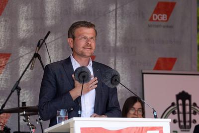 Mai-Demonstration und Kundgebung des DGB 2025, N?rnberg, 01.05.2025-stock-foto