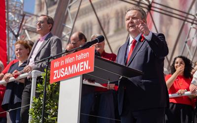 20250501 1. Mai-Kundgebung der SPOe Wien-stock-foto