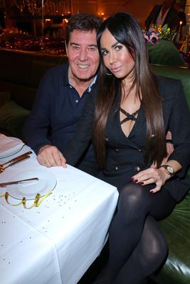 Restaurant Grace 24.01.2018 Musikproduzent Jack White (Horst Nussbaum) + Frau Rafaele bei der Party zum 3-jaehrigen Best-stock-foto