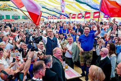 AUT, Urfahraner Jahrmarkt, 1.Mai Kundgebung FPOE-stock-photo