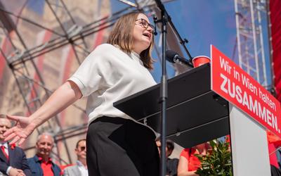 20250501 1. Mai-Kundgebung der SPOe Wien-stock-foto