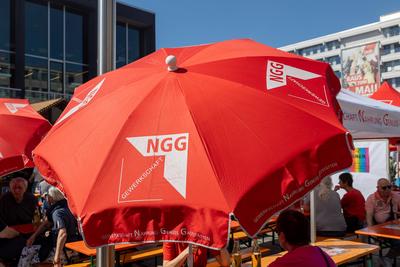 Mai-Demonstration und Kundgebung des DGB 2025, N?rnberg, 01.05.2025-stock-foto