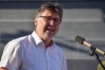 29.04.2025, Demonstration gegen AfD, Buendnis aus demokratischen Parteien und Zivilgesellschaft, Politik, Deutschland, Rottenburg am Neckar-stock-foto