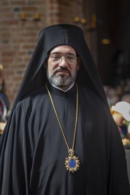 Bischof Emmanuel von Christoupolis-stock-foto