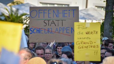 29.04.2025, Demonstration gegen AfD, Buendnis aus demokratischen Parteien und Zivilgesellschaft, Politik, Deutschland, Rottenburg am Neckar-stock-foto