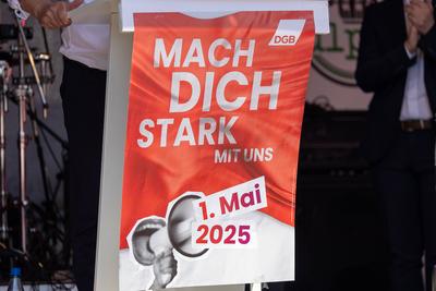 Mai-Demonstration und Kundgebung des DGB 2025, N?rnberg, 01.05.2025-stock-foto