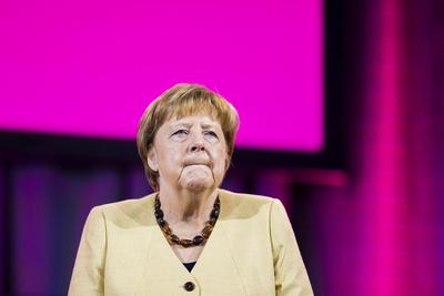 39. Deutscher Evangelischer Kirchentag - Tag 2 - mit Angela Merkel-stock-photo