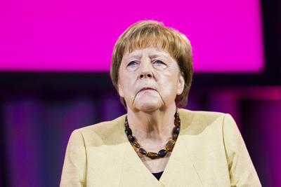 39. Deutscher Evangelischer Kirchentag - Tag 2 - mit Angela Merkel-stock-photo
