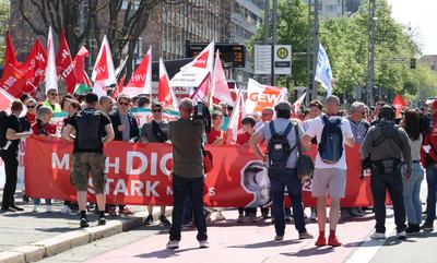 1. Mai Demo-stock-foto