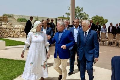 Jordan's King Abdullah II inaugurated the second phase of the Royal Botanic Garden-stock-foto