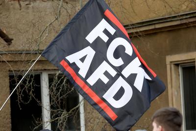 Demo gegen Rechts-stock-foto