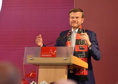 Festabend im Rathaus zu 125 Jahre 1. FC N?rnberg-stock-foto