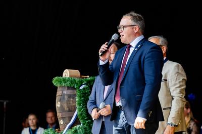 02.05.2025, GER, Kultur / Volksfest, Thueringentag in der Residenzstadt Gotha / 1250 Jahre Stadtfest, Th?ringentag 2025 - Die Feierliche Er?ffnung-stock-foto