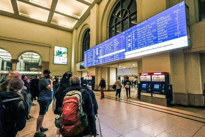 39. Deutscher Evangelischer Kirchentag, Hauptbahnhof wegen Polizeieinsatz 20 Minuten gesperrt-stock-foto