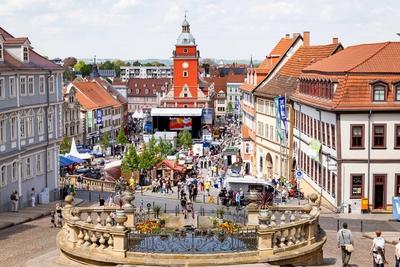 02.05.2025, GER, Kultur / Volksfest, Thueringentag in der Residenzstadt Gotha / 1250 Jahre Stadtfest, Th?ringentag 2025 - Die Feierliche Er?ffnung-stock-foto