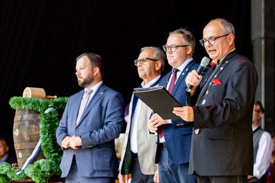 02.05.2025, GER, Kultur / Volksfest, Thueringentag in der Residenzstadt Gotha / 1250 Jahre Stadtfest, Th?ringentag 2025 - Die Feierliche Er?ffnung-stock-foto