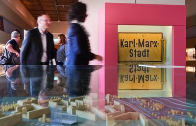 Die neue Stadt "Chemnitz als Karl-Marx-Stadt"-stock-foto