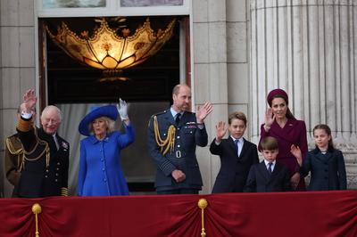 UK Royals at VE Day 80 event in London-stock-photo