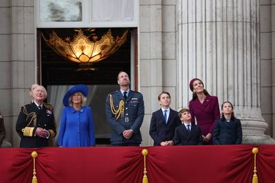 UK Royals at VE Day 80 event in London-stock-photo