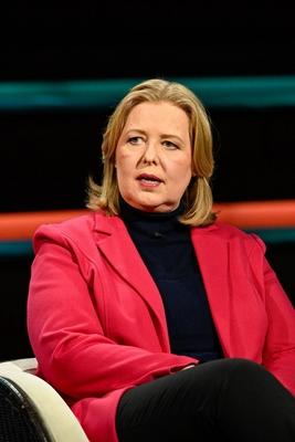 B?rbel Bas (Politikerin) 04/25 her B?rbel Bas am 16. April 2025 in Markus Lanz , ZDF TV Fernsehen Talkshow Talk Show Deu-stock-foto