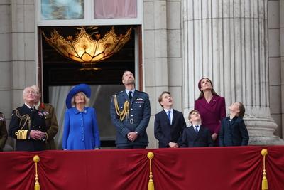UK Royals at VE Day 80 event in London-stock-photo