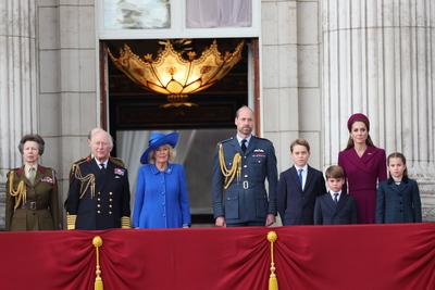 UK Royals at VE Day 80 event in London-stock-photo