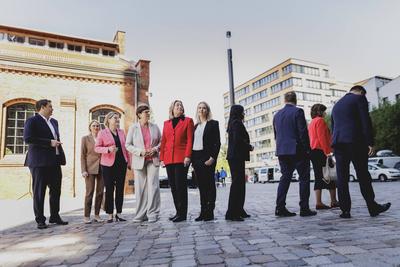 Unterzeichnung des Koalitionsvertrages-stock-foto