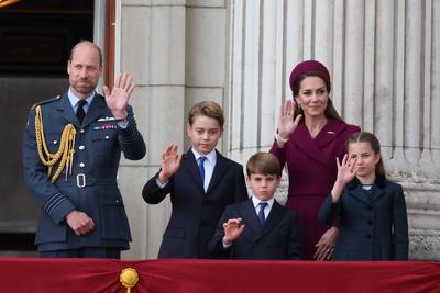 UK Royals at VE Day 80 event in London-stock-photo