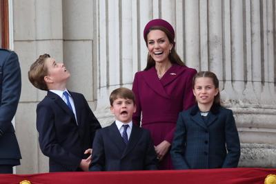 UK Royals at VE Day 80 event in London-stock-photo
