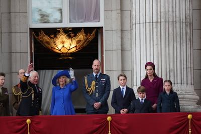 UK Royals at VE Day 80 event in London-stock-photo