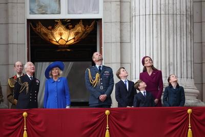 UK Royals at VE Day 80 event in London-stock-photo