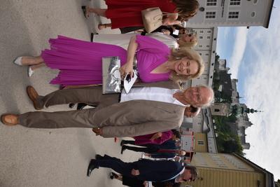 Sarah Wedl Wilson, Leopold Wedl sen., Festakt, Er?ffnung Salzburger Festspiele, 2024, Manfred Siebinger *** Sarah Wedl W-stock-foto
