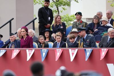 UK Royals at VE Day 80 event in London-stock-photo