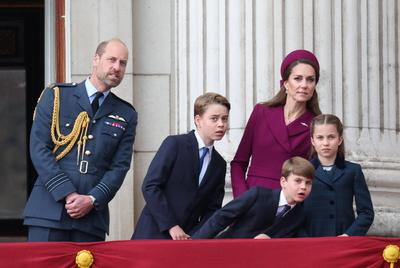 UK Royals at VE Day 80 event in London-stock-photo