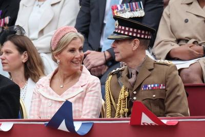 UK Royals at VE Day 80 event in London-stock-photo