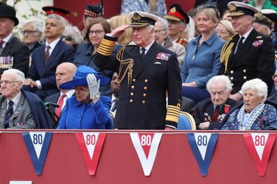 UK Royals at VE Day 80 event in London-stock-photo